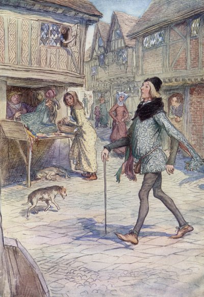 Illusztráció a Windsori víg feleségekhez alkotó: Hugh Thomson