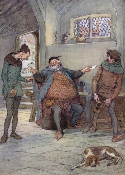 Illusztráció a Windsori víg feleségekhez alkotó: Hugh Thomson