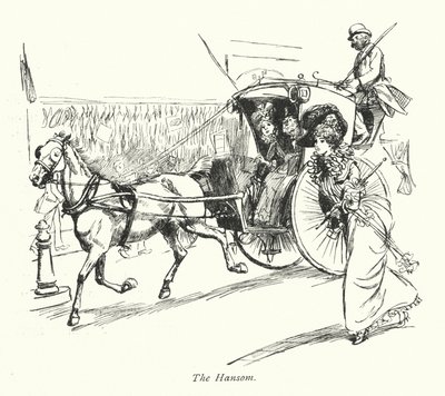 London: Hansom (színes litográfia) alkotó: Hugh Thomson