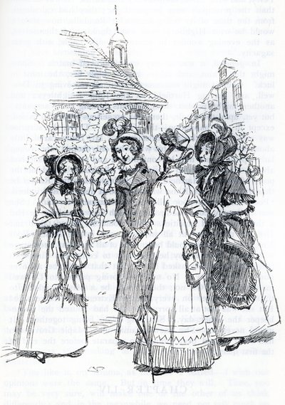 "Asszony. Cole, Mrs. Perry és Mrs. Elton” - (illusztráció) alkotó: Hugh Thomson