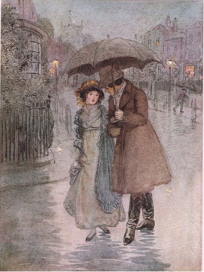 Phoebe: "Esett az eső, és az arcom nedves volt. (litho) alkotó: Hugh Thomson