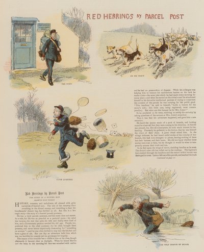 Vörös hering a csomagpostától (chromolitho) alkotó: Hugh Thomson