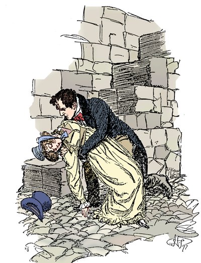 Jelenet Jane Austen meggyőzése című művéből, 1897 alkotó: Hugh Thomson