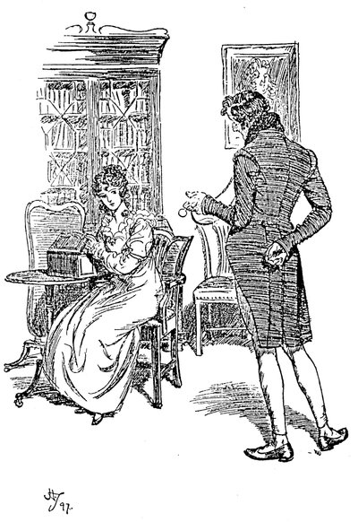 Jelenet Jane Austen meggyőzése című művéből, 1897 alkotó: Hugh Thomson