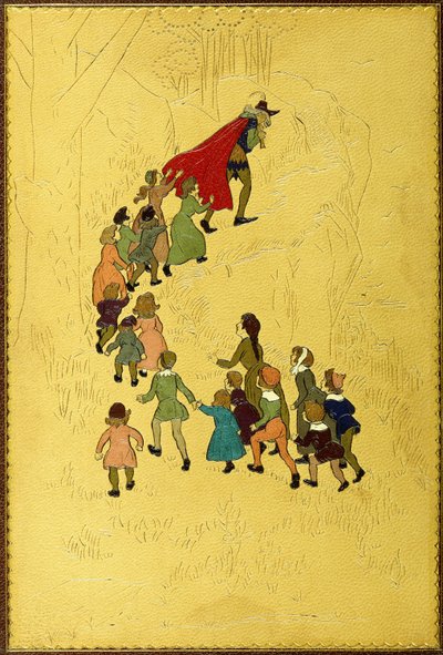 Felső borító, a Piper illusztrációjával, majd gyerekekkel, 1893 alkotó: Hugh Thomson