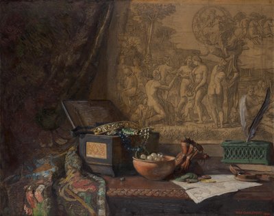 Csendélet párizsi ítélettel alkotó: Hugo Charlemont