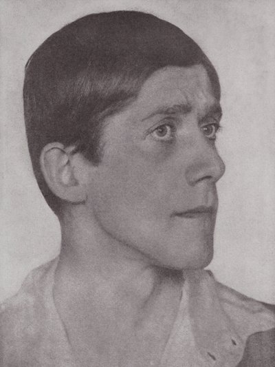 Oskar Kokoschka, osztrák művész és író (fekete-fehér fotó) alkotó: Hugo Erfurth