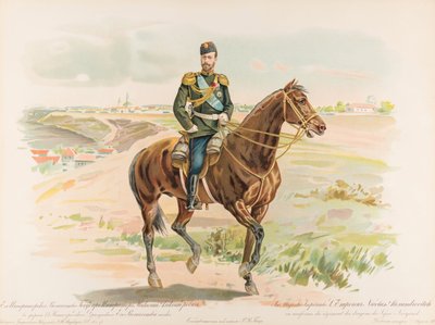 II. Miklós lovas portréja Oroszországból alkotó: Hugo Karlovich Bakmanson