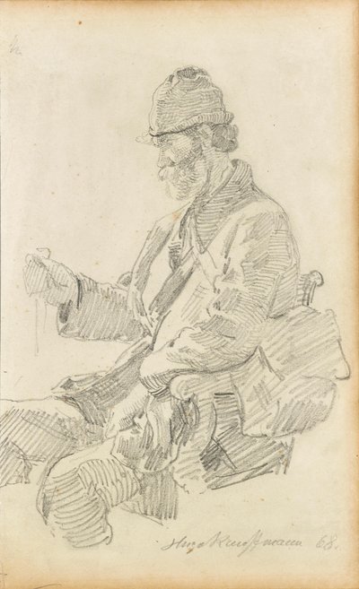 Pihenő túrázó alkotó: Hugo Kauffmann