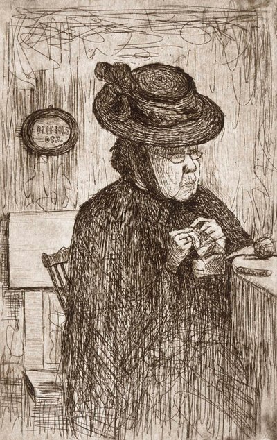 Kötögető nagynéni alkotó: Hugo Simberg