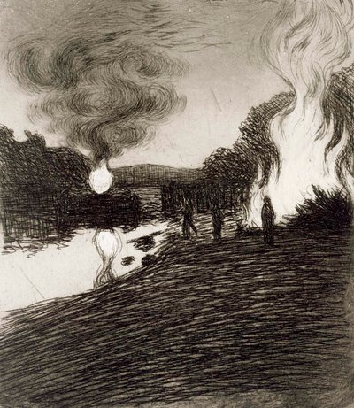 Szentivánéji máglyák alkotó: Hugo Simberg