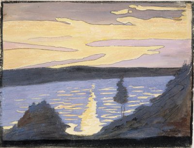 Tavaszi este, jégzajlás alkotó: Hugo Simberg