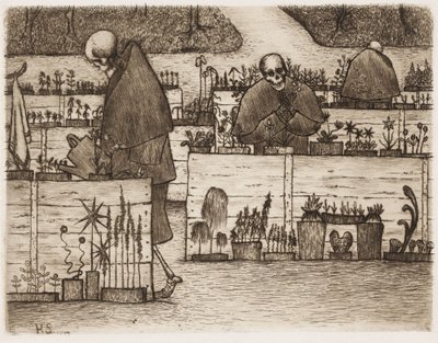 A halál kertje; A halál kertjében alkotó: Hugo Simberg