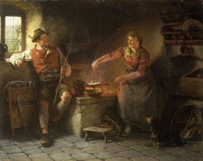 A konyhában, 1901 alkotó: Hugo Wilhelm Kauffman