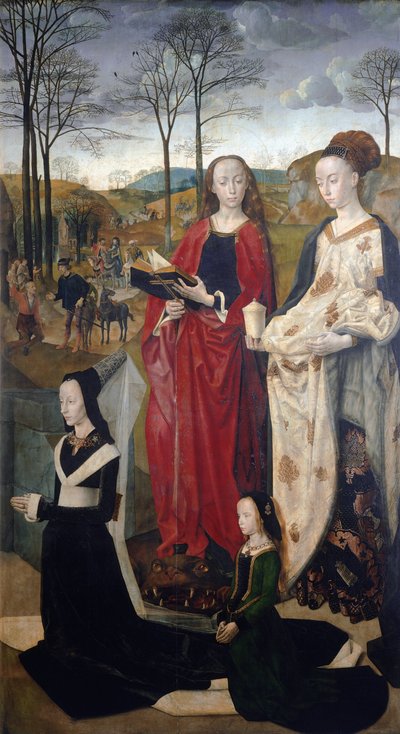 Portinari oltárkép: A Pásztorok imádása, a belső rész részlete - Olaj, fa alkotó: Hugo van der Goes