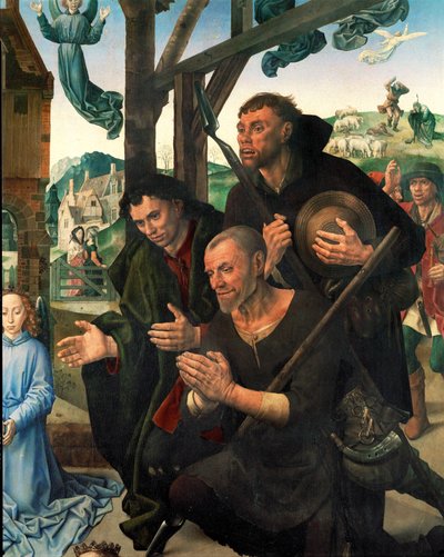 Három pásztor (tempera, fa) alkotó: Hugo van der Goes