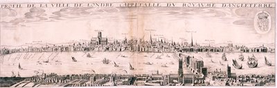 London kilátása délről, 1643 alkotó: Hugue Picart