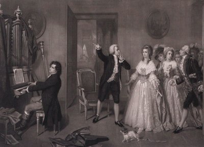 Beethoven Mozart házában. alkotó: Hugues Merle