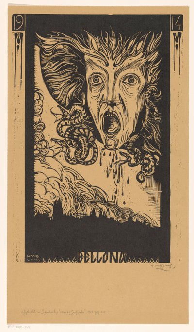 Bellona (cím az objektumon) alkotó: Huib Luns (signed by artist)