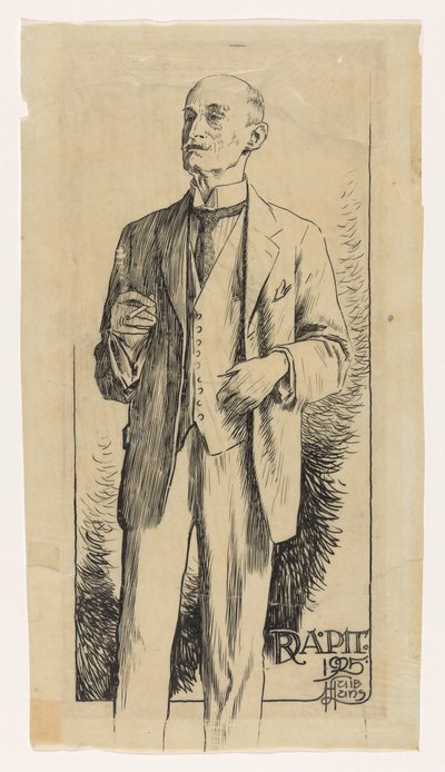 Adrian Pit portréja alkotó: Huib Luns (signed by artist)