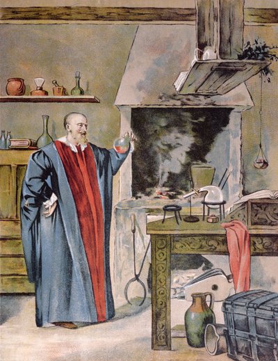 Habsburg Rudolf császár (1552-1612) alkímia műhelyében alkotó: Hungarian School