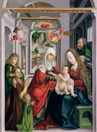 Szent Anna Szűzanyával és Gyermekével, Eperjes, 1520 körül (tempera fenyőfán) alkotó: Hungarian School