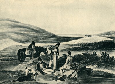 „Grouse Shooting by the Southerner”, 1841, 1946. alkotó: Hunt