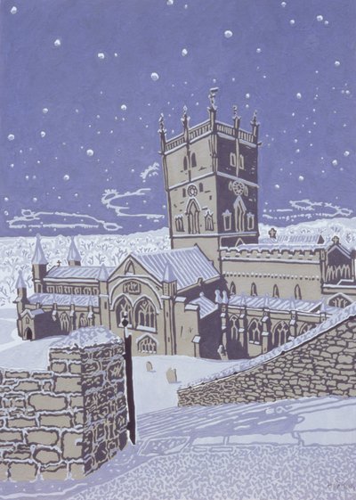 St. Davids Cathedral in the Snow, 1996 alkotó: Huw S. Parsons