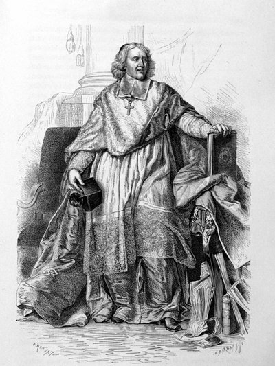 Jacques-Benigne (Jacques Benigne) Bossuet, meaux-i püspök vésett portréja Hyacinthe Rigaud (Musée du Louvre) után - Guizot „Histoire de France” című művében alkotó: Hyacinthe (after) Rigaud