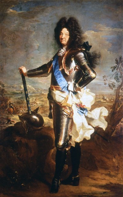 XIV. Lajos, a Napkirály (1638-1715) portréja. A király portréjának kinevezett Hyacinthe Rigaud olaja. alkotó: Hyacinthe Francois Rigaud