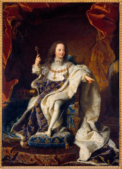 XV. Lajos ötéves gyermek portréja szent jelmezben, francia király (1710-1774). Hyacinthe Rigaud (1659-1743) festménye alkotó: Hyacinthe Francois Rigaud