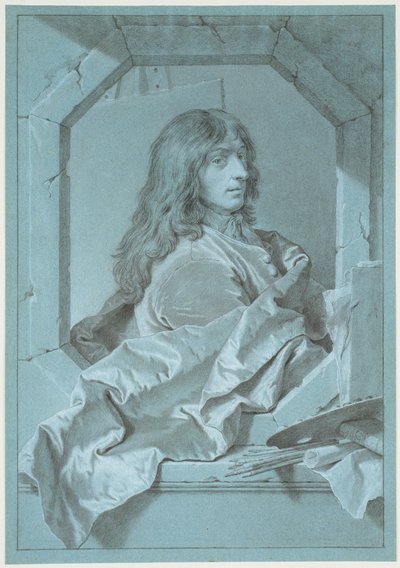 Sébastien Bourdon festő portréja alkotó: Hyacinthe Rigaud