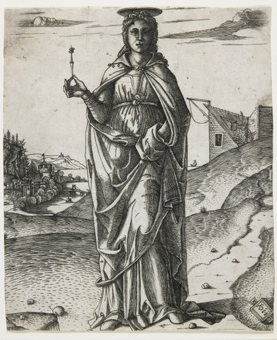 Saint Lucy, 1510 körül (metszet) alkotó: I.I.C.A. Master