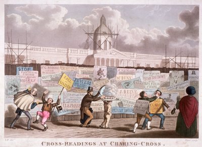 „Cross-readings at Charing-Cross”, London, 1835 alkotó: IP