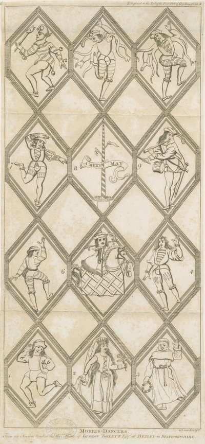 Betley Glass Window – Morris Dancers: metszet, és [?XVIII. század] alkotó: I Jones
