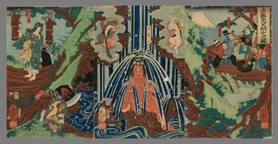 Minamoto no Yorimitsu szintén szerencsés Ashigara alkotó: Ichieisai Yoshitsuya