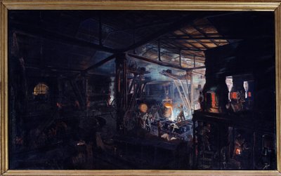 Öntöttvas tégelyel. Francois Bonhomme festménye (1809-1881) alkotó: Ignace Francois Bonhomme