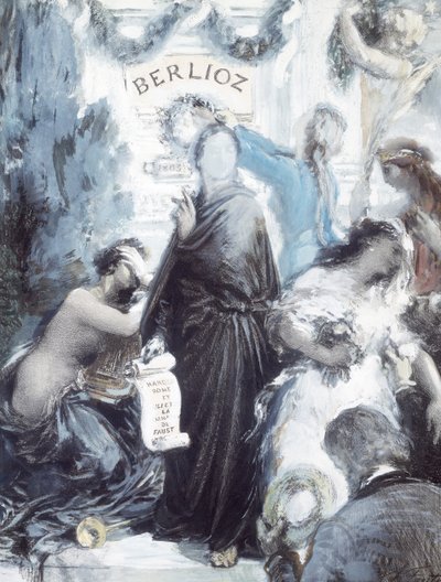 Akvarell litográfia Hector Berlioz születésének századik évfordulójára alkotó: Ignace Henri Jean Fantin Latour