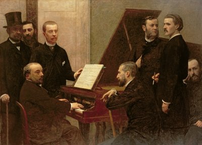 A zongora körül, 1885 alkotó: Ignace Henri Jean Fantin Latour