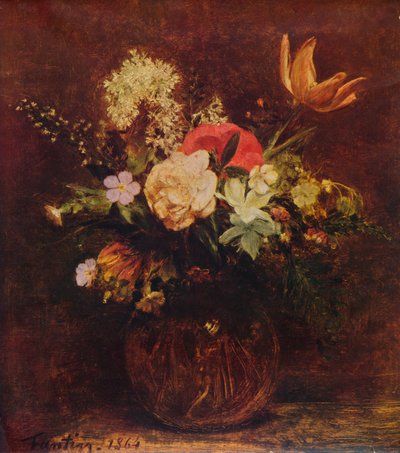 Virágtál, 1864, 1935. alkotó: Ignace Henri Jean Fantin Latour