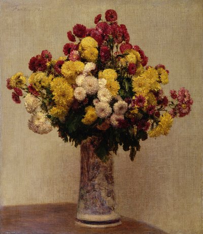 Krizantémok vázában, 1873 alkotó: Ignace Henri Jean Fantin Latour