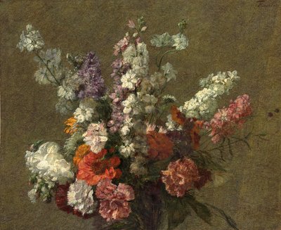 Delphiniumok; Larkspur, 1899 alkotó: Ignace Henri Jean Fantin Latour
