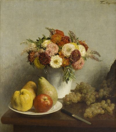 Virágok és gyümölcsök, 1865 alkotó: Ignace Henri Jean Fantin Latour
