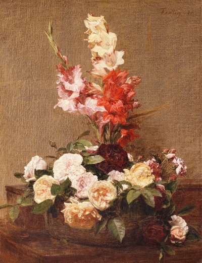 Gladiolák és rózsák, 1881 alkotó: Ignace Henri Jean Fantin Latour