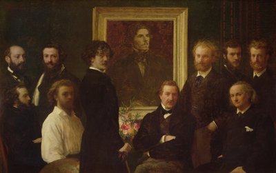 Tisztelet Delacroix előtt alkotó: Ignace Henri Jean Fantin Latour
