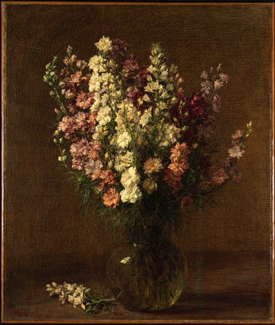 Larkspur, 1887 alkotó: Ignace Henri Jean Fantin Latour