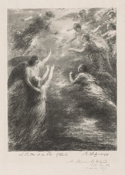 Paradicsom és Peri, 1893. alkotó: Ignace Henri Jean Fantin Latour