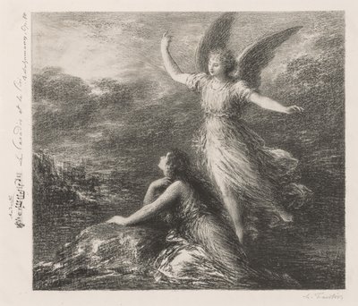 Paradicsom és Peri. alkotó: Ignace Henri Jean Fantin Latour