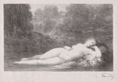 Fekszik a vízben, 1903. alkotó: Ignace Henri Jean Fantin Latour