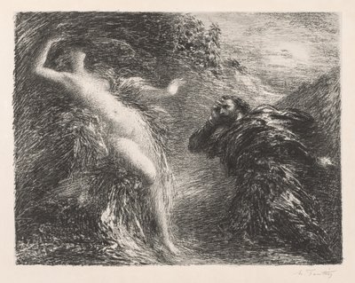 Manfred és Astarté, 1892. alkotó: Ignace Henri Jean Fantin Latour